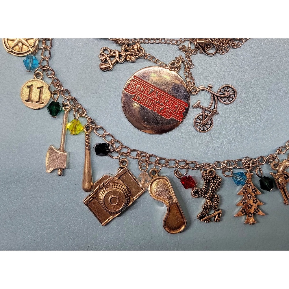Stranger Things Charm Bracelet & Necklace Pair